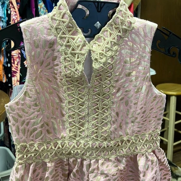 slim fit dress slacks Nana Jacqueline Lilly Dress in Rose Pink Print